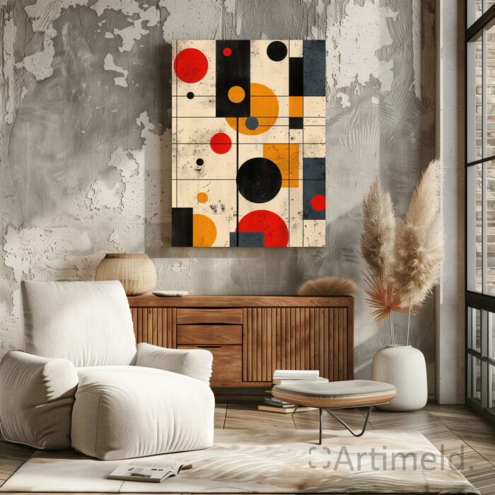 Modernism Poster Art - Colorful Minimalistic Bauhaus Style Prints for Living Room 4