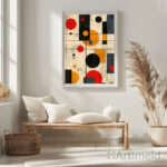 Modernism Poster Art - Colorful Minimalistic Bauhaus Style Prints for Living Room 3