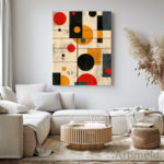 Modernism Poster Art - Colorful Minimalistic Bauhaus Style Prints for Living Room 1