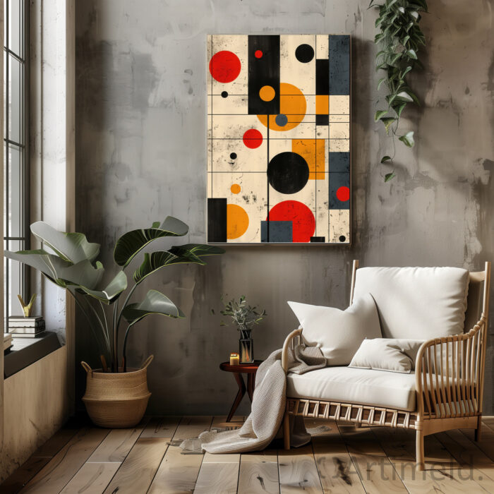 Modernism Poster Art - Colorful Minimalistic Bauhaus Style Prints for Home Office 2